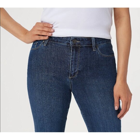 💕SUSAN GRAVER💕 Regular High Stretch Denim Crop Jeans with Ties 8P - Picture 6 of 16